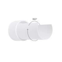 Wandleuchte Stahl Weiß E27 T:10 cm stilvoll blendarm