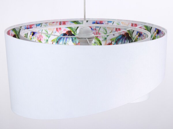 Suspension salle à manger blanc multicolore tissu salon