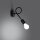 Wandlampe mit Arm Schwarz Stahl E27 H:19 cm dekorativ