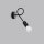 Wandlampe mit Arm Schwarz Stahl E27 H:19 cm dekorativ