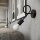 Wandlampe mit Arm Schwarz Stahl E27 H:19 cm dekorativ
