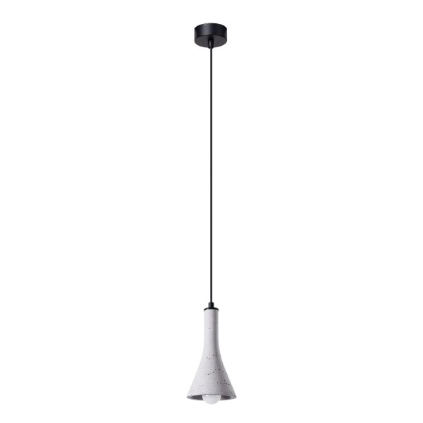 Hängelampe Beton Stahl Grau Schwarz E14 L:12 cm