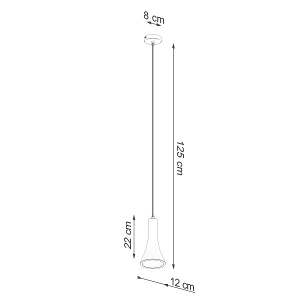 Hängelampe Beton Stahl Grau Schwarz E14 L:12 cm