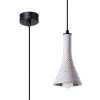 Hängelampe Beton Stahl Grau Schwarz E14 L:12 cm