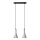 Hängelampe Beton Stahl Grau Schwarz E14 34 cm 2-flammig