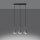 Pendelleuchte Beton Grau Schwarz E14 46 cm 3-flammig