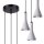 Hängelampe Beton Grau Schwarz E14 B:27 cm 3-flammig