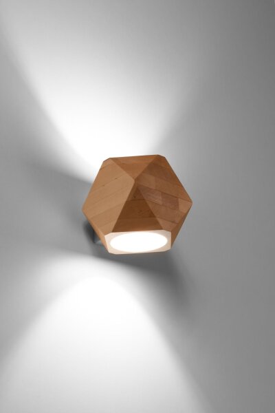 Wohnliche Wandleuchte Holz G9 T:14 cm Skandinavisch