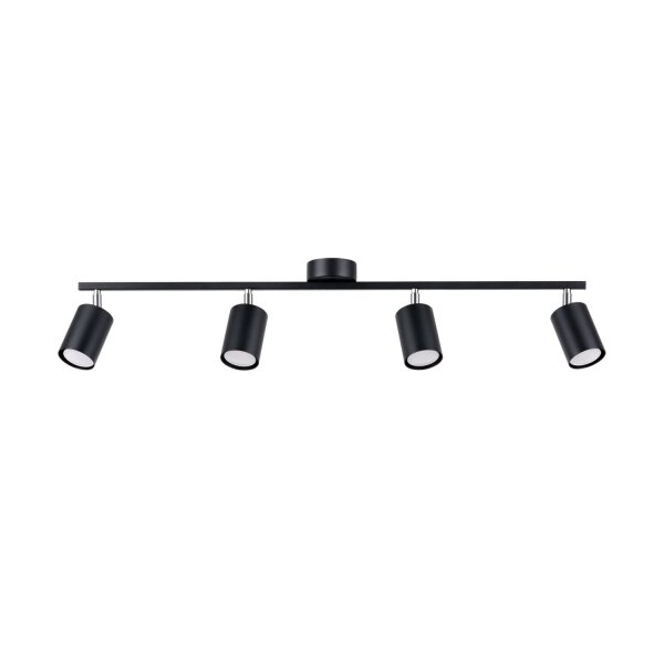 Deckenstrahler Stahl Schwarz GU10 100 cm verstellbar