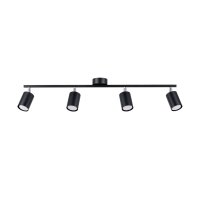 Deckenstrahler Stahl Schwarz GU10 100 cm verstellbar