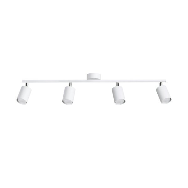 Deckenstrahler Stahl Weiß GU10 100 cm verstellbar
