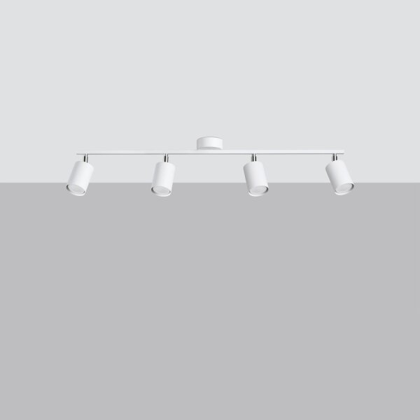 Deckenstrahler Stahl Weiß GU10 100 cm verstellbar