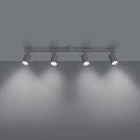 Deckenstrahler Stahl Weiß GU10 100 cm verstellbar