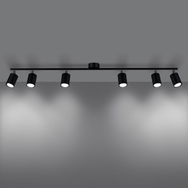 Deckenspot Stahl Schwarz GU10 135 cm verstellbar