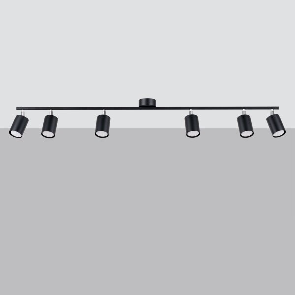 Deckenspot Stahl Schwarz GU10 135 cm verstellbar