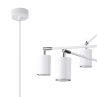 Hängelampe Stahl Weiß flexibel GU10 L:77 cm...