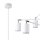 Hängelampe Stahl Weiß flexibel GU10 L:77 cm 6-flammig