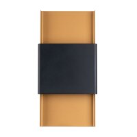 Wandleuchte Up Down Stahl Gold Schwarz G9 H:40 cm