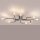 Deckenlampe Stahl Holz Schwarz E27 B:100 cm 8-flammig