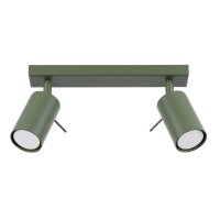 Deckenstrahler Olivgr&uuml;n GU10 flexibel 30 cm 2-flammig