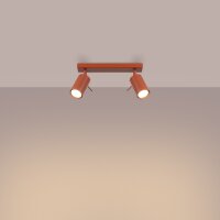 Deckenstrahler Ocker Stahl GU10 flexibel 30 cm 2-flmg