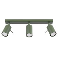 Deckenspot Olivgrün GU10 L:45 cm 3-flmg verstellbar