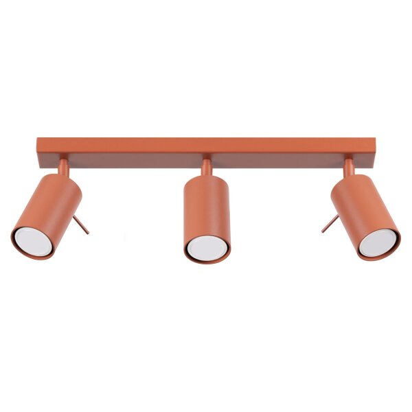 Deckenspot Ocker Stahl GU10 L:45 cm 3-flmg verstellbar