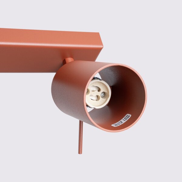 Deckenspot Ocker Stahl GU10 L:45 cm 3-flmg verstellbar
