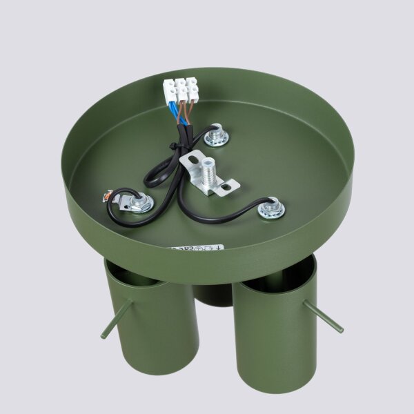 Deckenstrahler Stahl Olivgrün GU10 L:19 cm schwenkbar