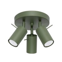 Deckenstrahler Stahl Olivgrün GU10 L:19 cm schwenkbar