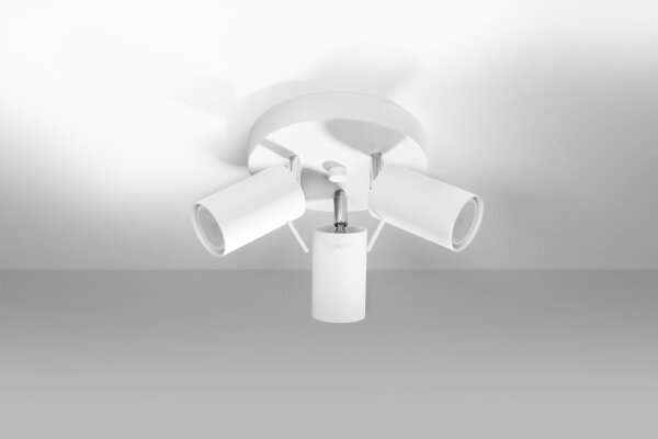 Deckenstrahler Stahl Weiß GU10 L:19 cm schwenkbar