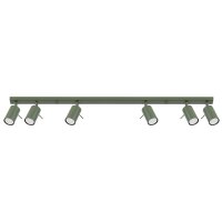 Deckenspot verstellbar Olivgrün GU10 L:118 cm 6-flammig