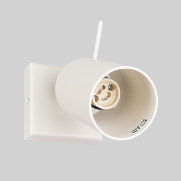 Wandstrahler flexibel Beige Stahl GU10 H:8 cm beweglich