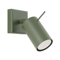 Wandstrahler flexibel Olivgrün GU10 H:8 cm beweglich