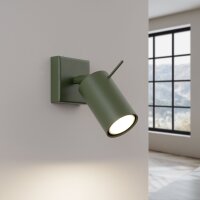 Wandstrahler flexibel Olivgrün GU10 H:8 cm beweglich