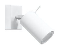 Wandstrahler flexibel Weiß GU10 H:8 cm beweglich