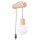 Wandleuchte Holz Glas Stecker Kabel Schalter G9 T:25 cm