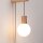 Wandleuchte Holz Glas Stecker Kabel Schalter G9 T:25 cm