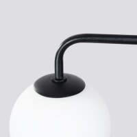 Wandleuchte Glas Stahl Schwarz G9 T:22 cm blendarm