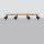 Deckenspot Holz Stahl Schwarz GU10 verstellbar 96 cm