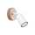 Wandspot Holz Stahl Weiß GU10 verstellbar H:10 cm