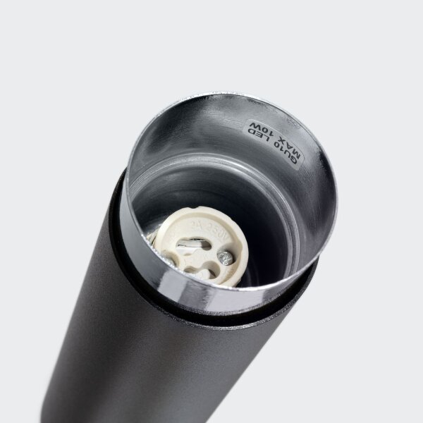 Stilvolle Deckenleuchte Schwarz Chrom GU10 Ø6 cm rund