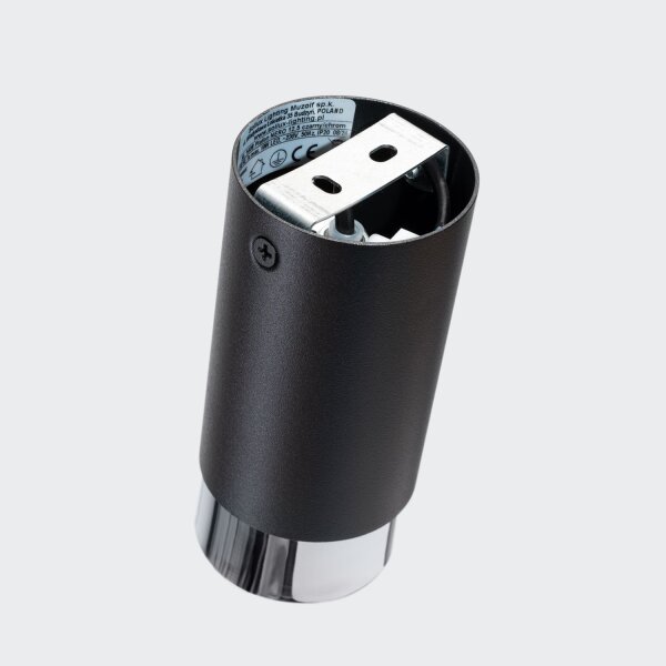Stilvolle Deckenleuchte Schwarz Chrom GU10 Ø6 cm rund