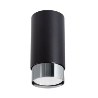 Stilvolle Deckenleuchte Schwarz Chrom GU10 Ø6 cm rund