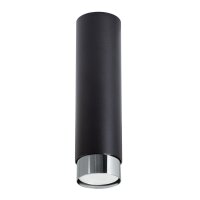 Elegante Deckenlampe Schwarz Chrom GU10 Ø6 cm rund