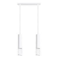 Stilvolle H&auml;ngelampe Wei&szlig; Stahl GU10 33 cm...