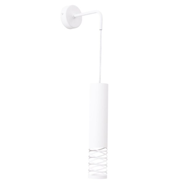Stilvolle Wandleuchte mit Arm Stahl Weiß GU10 T:17 cm