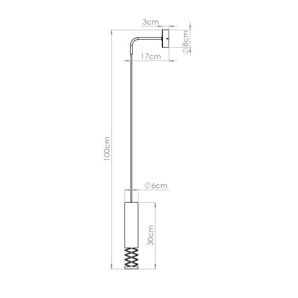 Stilvolle Wandleuchte mit Arm Stahl Weiß GU10 T:17 cm