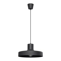H&auml;ngelampe Stahl Schwarz E27 L:35 cm rund...