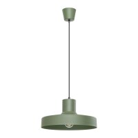Pendelleuchte Stahl Olivgr&uuml;n E27 L:35 cm rund...